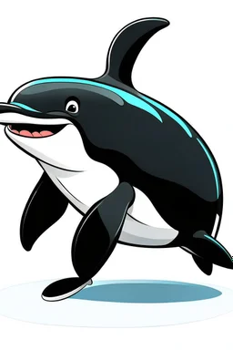 cartoon orca standing