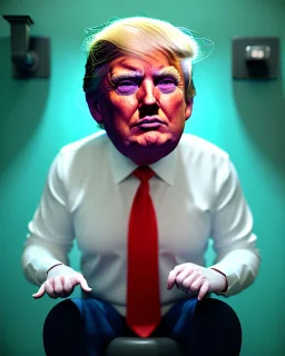 Donald Trump sitting in toilet scene, pants down, realistic image, hooper style, casual, concept art, smooth, unreal engine 5, god lights, ray tracing, RTX, lumen lighting, ultra detail, volumetric lighting, 3d.