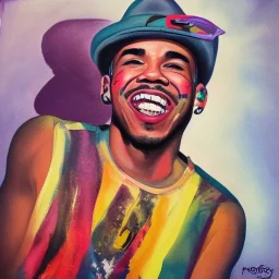 Painting of Anderson paak