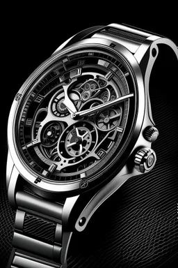 Produce a dynamic image of an Audi watch, surrounded by automotive-inspired gears and elements, symbolizing the intricate engineering and attention to detail that Audi is renowned for."