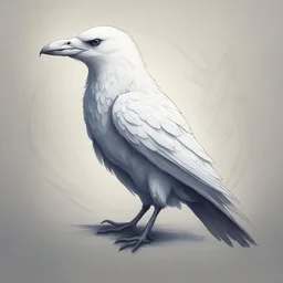 Draw an enigmatic white crow