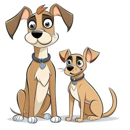 mother dog and father dog cartoon