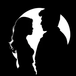 a man and woman silhouette