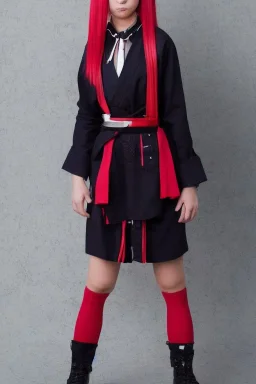 Portrait lady, full body shot, full-color long shot Sukeban