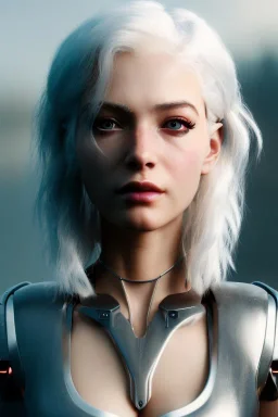 cyborg, white hair, sexy, perfect, real, dream