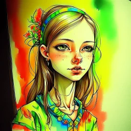 pretty girl Traditional Art