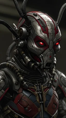 zombie ant-man from avengers, rotten flesh, rotten teeth, bloody, red eyes , logo in tie ,walking dead, gothic style, apocalyptic, by Bernie Wrightson, perfect composition, beautiful detailed intricate insanely detailed octane render trending on artstation, 8 k artistic photography, photorealistic concept art, soft natural volumetric cinematic perfect light, chiaroscuro, award - winning photograph, masterpiece, oil on canvas, raphael, caravaggio, greg rutkowski, beeple, beksinski, giger