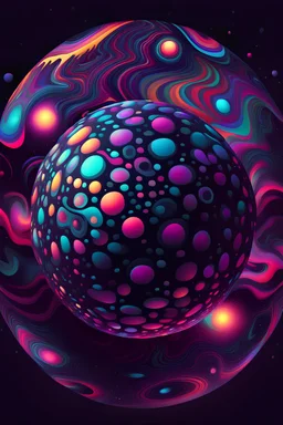 dark psychedelic sphere background