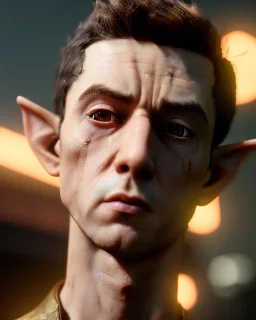 Close up photo 🧝♂🌘💪🏻 young male elf,high quality, very detailed, vfx,8k,4k,masterpiece, UHd,concept art, ,artstation,epic