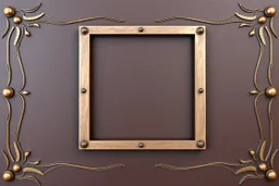 a western style graphic framing element made of brass