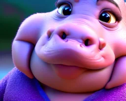 baby hippo, dwarf hippopotamus, hyper detailed, hyper realism, pixar character, animation series, disney, nickelodeon, sweet and gentle, friendly,