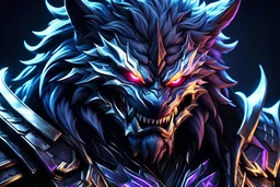 Rengar venom in 8k solo leveling shadow artstyle, mask, hunter them, neon lights, intricate details, highly detailed, high details, detailed portrait, masterpiece,ultra detailed, ultra quality