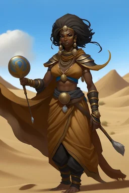 black female sand dune earth genasi sorcerer dnd