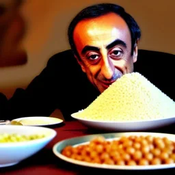 Zemmour jellaba eating couscous