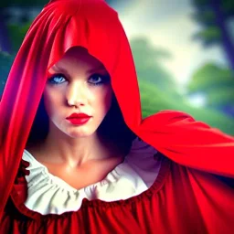 flirty red riding hood eyeing me hungrily