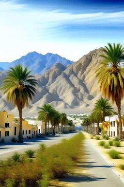generate a beautiful a.i image of Panjgur Balochistan the city of date palm