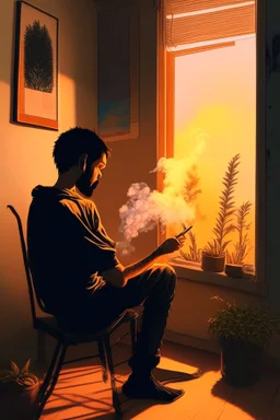 As the sun began to set, casting an orange glow across the sky, I found myself eagerly rolling up a joint, the smell of freshly ground hash and weed filling the room.