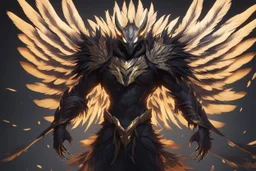 grendel in 8k solo leveling shadow artstyle, ra them, neon effect, big white wings, feathers, full body, apocalypse, intricate details, highly detailed, high details, detailed portrait, masterpiece,ultra detailed, ultra quality