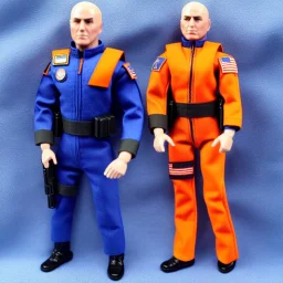 Mike Pence GI Joe toy Doll space force uniform orange blue fabric, guns