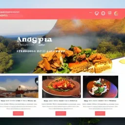 landing page for a food and travel blog