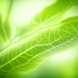 An out of focus and abstract microscopic photography of leaves' texture. Image is almost white with subtle gradients. Colors are light green and yellow. Heavy grain texture and vintage look.