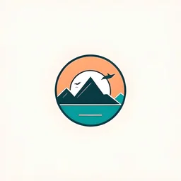 create a simple minimal travel logo