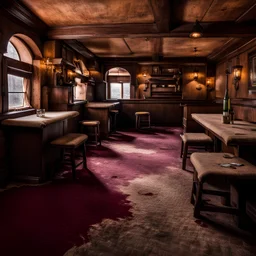 tavern with dirty carpet
