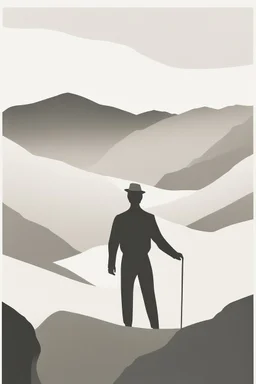 An enigmatic portrait of a figure standing at the edge of a cliff, overlooking a vast, unknown landscape, in the style of minimalism, simple shapes, limited color palette, and a focus on the subject's sense of wonder and curiosity, inspired by the works of Agnes Martin and Ellsworth Kelly, encouraging the viewer to contemplate the mysteries of the unknown.