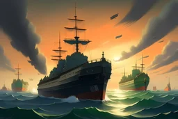 make a picture of ships incoming