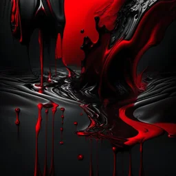 black and red water