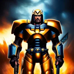 ultra detailed fullbody portrait of X-O Manowar , extremely detailed digital painting, intrincate, extremely detailed face,crystal clear Big eyes, in the style of Ashley Wood, mystical colors , perfectly centered image, perfect composition, rim light, beautiful lighting,8k, stunning scene, raytracing