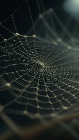 A hyperrealistic macro shot hand out of a spider web, intricate details, soft natural light, screen captured from 4K Blu-ray