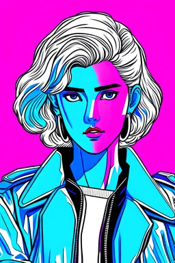 Comics style, '80s, teenage, androgynous