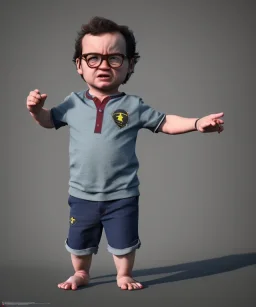 Leonard Hofstadter toddler, full body, dramatic lighting, angry, hyper realistic