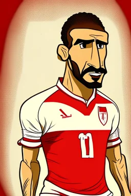 Hannibal Al-Mujabri Tunisian football player cartoon 2d