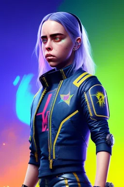 Billie Eilish, cyberpunk2077, booty, photorealistic