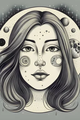 Girl You are a moon and your eyes are stars