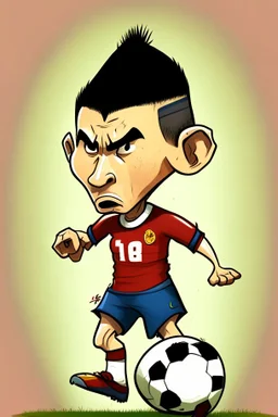 Yuan Wesa Footballer cartoon 2d