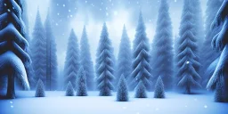 snowy forest, snowing, winter, magic