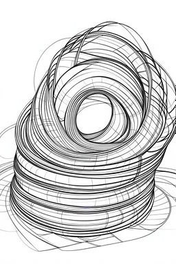 Outline art for coloring page OF SLINKY TOY WITH BOTH ENDS ON THE GROUND, coloring page, white background, Sketch style, only use outline, clean line art, white background, no shadows, no shading, no color, clear