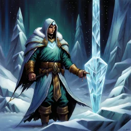 90's fantasy art of an ice shard