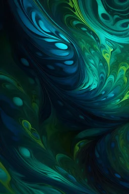 Abstract Fluid, Peacock's plume