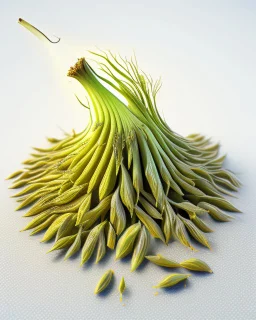 Fennel seeds. Realistic photo. HD. Glowing. 3d style