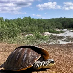 turtle looking at the scenery