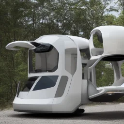 An autonomous electric recreational vehicle consisting of a platform on which a residential capsule is placed