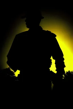 silhouetted DEA Agent