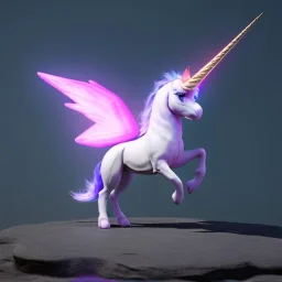 CM küre içinde fantastik unicorn ateşli kanatları olan