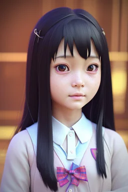 6 year old asian schoolgirl in school uniform portrait, epic colour treatment, cinematic colour treatment, meticulously intricate perfectly symmetrical extremely detailed, pixiv daily ranking, pixiv, extreme depth of field, artstation, spectacular details, volumetric lighting, masterpiece, cinematic, Hollywood production, 8k resolution, high definition, max octane render, vivid colors, max resolution, max perfectionism, realistic composition, professional photography