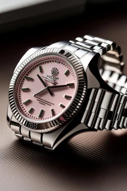 Think of a pink Rolex watch as a statement piece, a perfect accessory for the modern woman. Its rosy demeanor speaks of confidence and style, adding a touch of femininity to any ensemble."