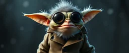 slinky spy fish fluffy gremlin in trenchcoat